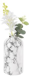 Bielo-čierna železná váza PT LIVING Marble, výška 15 cm