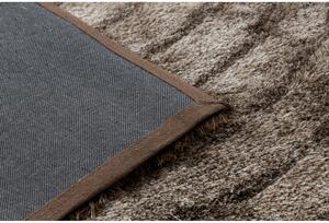 Luxusný kusový koberec shaggy Flimo hnedý 160x220cm