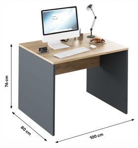 Písací stôl Hamila NEW TYP 12 (grafit + dub artisan). Vlastná spoľahlivá doprava až k Vám domov. 1028771