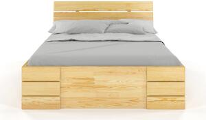 Manželská posteľ 180 cm Naturlig Lorenskog High Drawers (borovica). Vlastná spoľahlivá doprava až k Vám domov. 800289