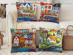 XPOSE® Set obliečok na vankúš PRÍSTAV (digitálna tlač) 43x43 cm - set 4ks