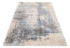 Kusový koberec shaggy Kerem krémovo modrý 140x200cm