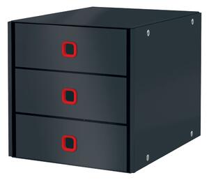 Sivý zásuvkový box s 3 zásuvkami Leitz Cosy Click & Store