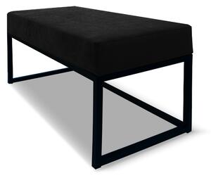 Lavička EMLI 80x38 v loftovom štýle - čierna - ITAKA 15