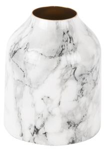 Bielo-čierna železná váza PT LIVING Marble, výška 10 cm