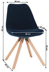 Jedálenská stolička Fra (modrá + buk). Vlastná spoľahlivá doprava až k Vám domov. 1028859