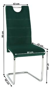 Jedálenská stolička Canary NEW (smaragdová + svetlé šitie). Vlastná spoľahlivá doprava až k Vám domov. 1028862
