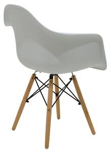 Jedálenská stolička Justy dub, biela