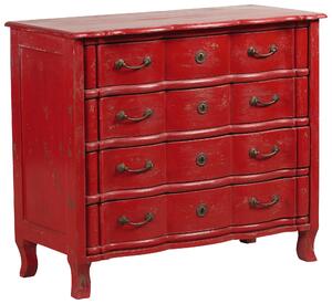 KOMODA, mangové drevo, červená, 100/85/45 cm Ambia Home - Komody