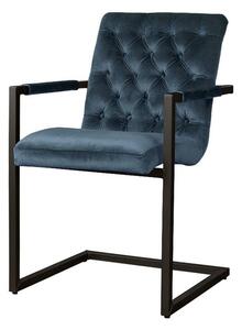 MOOD SELECTION York stolička s podrúčkami, modrá
