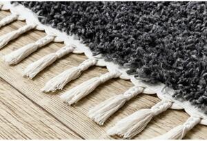 Kusový koberec Shaggy Pruhy šedý 120x170cm