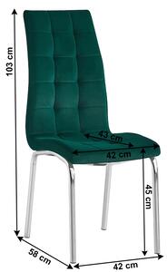Jedálenská stolička Harison NEW (smaragdová + chróm). Vlastná spoľahlivá doprava až k Vám domov. 1028878