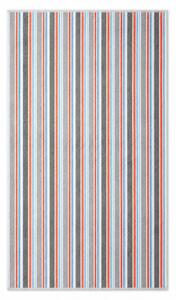 Polášek Plážová osuška s pruhmi - Červená / šedá | 100 x 180 cm