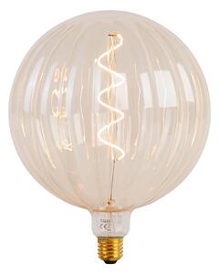 Závesná lampa zlatá 3-svetlá vrátane LED jantárovej stmievateľnej - Cava Luxe