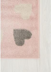 Detský kusový koberec Králiček v klobúku ružový 160x220cm