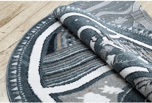 Detský kusový koberec Dedinka sivomodrý kruh 120cm
