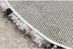 Kusový koberec shaggy Flan krémový 2 kruh 120x120 120cm