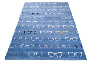 Kusový koberec PP Okuliare modrý 120x170cm