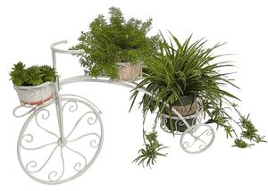 Retro kvetináč v tvare bicykla Galahad (biela). Vlastná spoľahlivá doprava až k Vám domov. 1028838