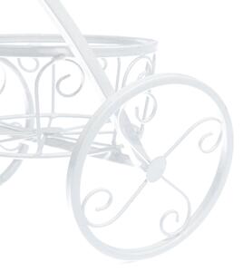 Retro kvetináč v tvare bicykla Galahad (biela). Vlastná spoľahlivá doprava až k Vám domov. 1028838