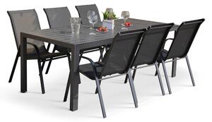 Záhradný jedálenský set Viking XL + 6x kovová stolička Ramada