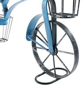 Retro kvetináč v tvare bicykla Alberic (čierna + modrá). Vlastná spoľahlivá doprava až k Vám domov. 1028840