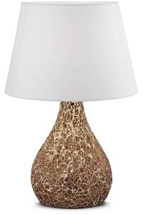 SESSAK Designová stolní lampa Eva - bílá, bronz