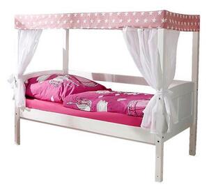 POSTEĽ S NEBESAMI, 80/160 cm ružová, biela MID.YOU - Online Only detský nábytok, Online Only