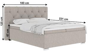 Manželská posteľ Boxspring 160 cm Morrea (sivohnedá) (s matracom). Vlastná spoľahlivá doprava až k Vám domov. 1033967