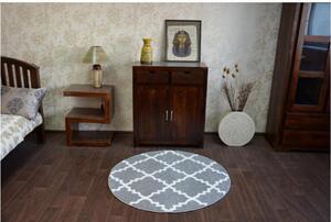 Kusový koberec Mira šedý kruh 140cm