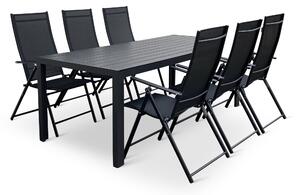 Záhradný jedálenský set Viking XL + 6x kovová stolička Pia