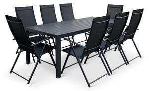 Záhradný jedálenský set Viking XL + 8x kovová stolička Pia
