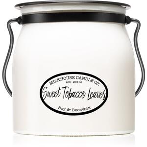 Milkhouse Candle Co. Creamery Sweet Tobacco Leaves vonná sviečka Butter Jar 454 g