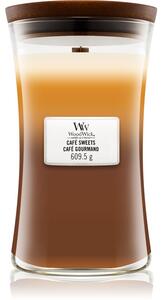 Woodwick Trilogy Café Sweets vonná sviečka s dreveným knotom 609.5 g