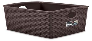 STEFANPLAST Úložný kôš Elegance L High, hnedý