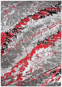 Kusový koberec PP Kevis šedočervený 140x200cm