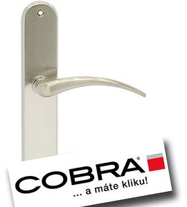 Dverné kovanie COBRA MILENA (OCS - chróm matný), kľučka pravá / guľa, Otvor na cylindrickú vložku PZ, COBRA OCS (chróm matný), 72 mm
