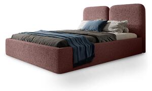Manželská čalúnená posteľ s úložným priestorom Desio Slim 180x200 - tehlová