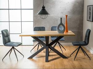 Jedálenský stôl CROSS / Dubová dýha Prevedenie: 75 x 90 x 150 cm