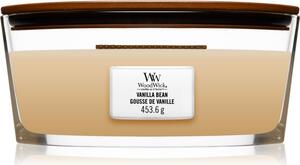 Woodwick Vanilla Bean vonná sviečka s dreveným knotom (hearthwick) 453.6 g