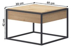 Konferenčný stolík s doskou v dekore dub SPRING EL60