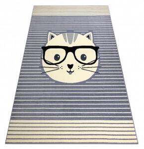 Detský kusový koberec PP Cat šedý 160x220cm