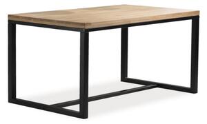 Signal Jedálenský stôl LORAS A | dubová dýha Prevedenie: Čierna - 77 x 80 x 120 cm