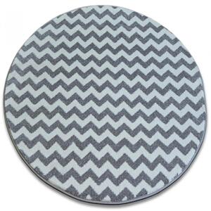 Kusový koberec Nero šedobiely kruh 100cm