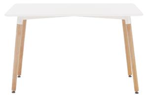 Jedálenský stôl Dirrax 4 (biela + buk) (pre 4 osoby). Vlastná spoľahlivá doprava až k Vám domov. 1034647