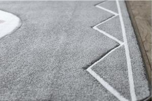 Detský kusový koberec Mýval sivý 160x220cm