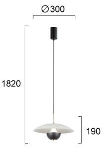 LED luster na lankách VALIA LED/9W/230V sivá/čierna