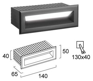 LED Vonkajšie zapustené svietidlo FLIK LED/3W/230V IP65 antracit