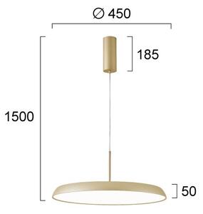 LED luster na lanku ART LED/41W/230V zlatý