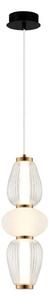 Závesný LED luster na lankách SHINY LED/17W/230V biela/zlatá